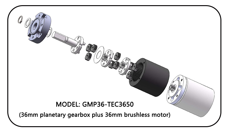 Brushless Dc Motor Double Shaft 12v 18v 24v Brushless Dc Motor Bldc Planetary Gear Motor
