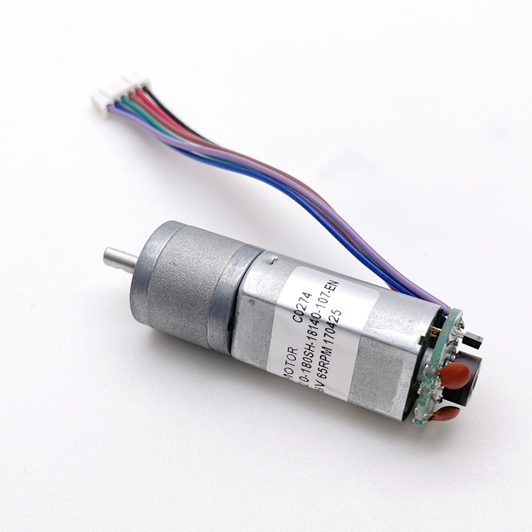 20mm 6 Volts Electric Dc Gear 180 12ppr Magnetic Encoder Motor for Textile Machinery