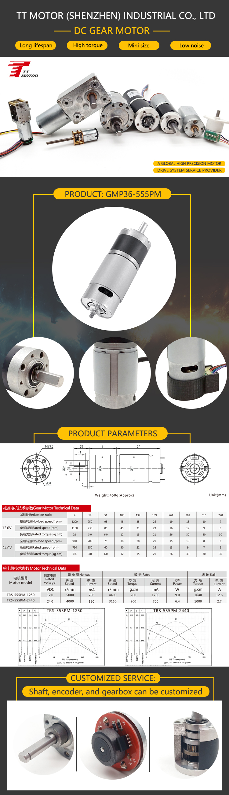 Planetary Gear Motor Technical Drawing