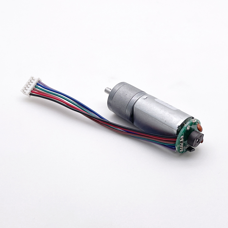 20mm 6 Volts Electric Dc Gear 180 12ppr Magnetic Encoder Motor for Textile Machinery