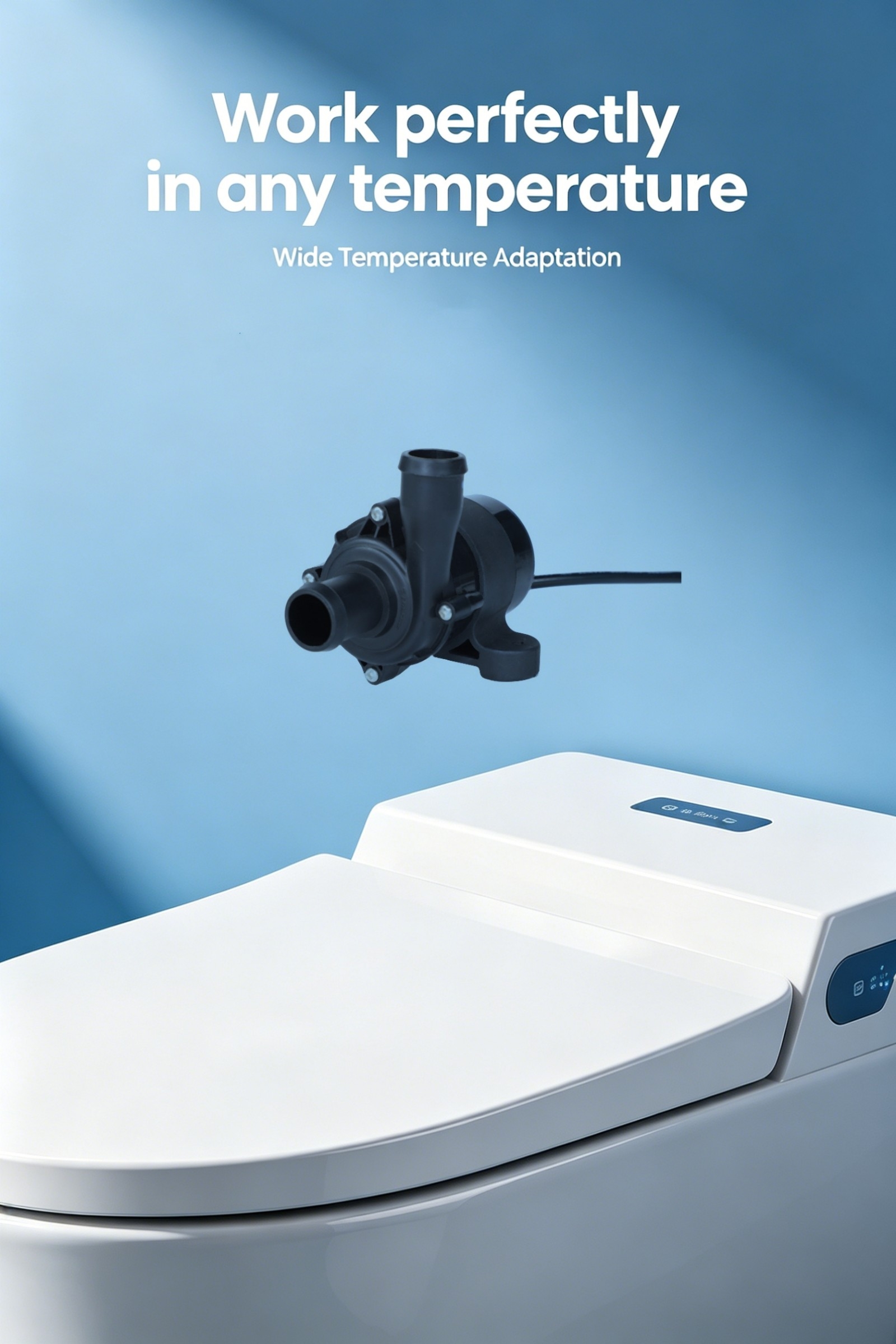 In-line water pressure booster pump detail