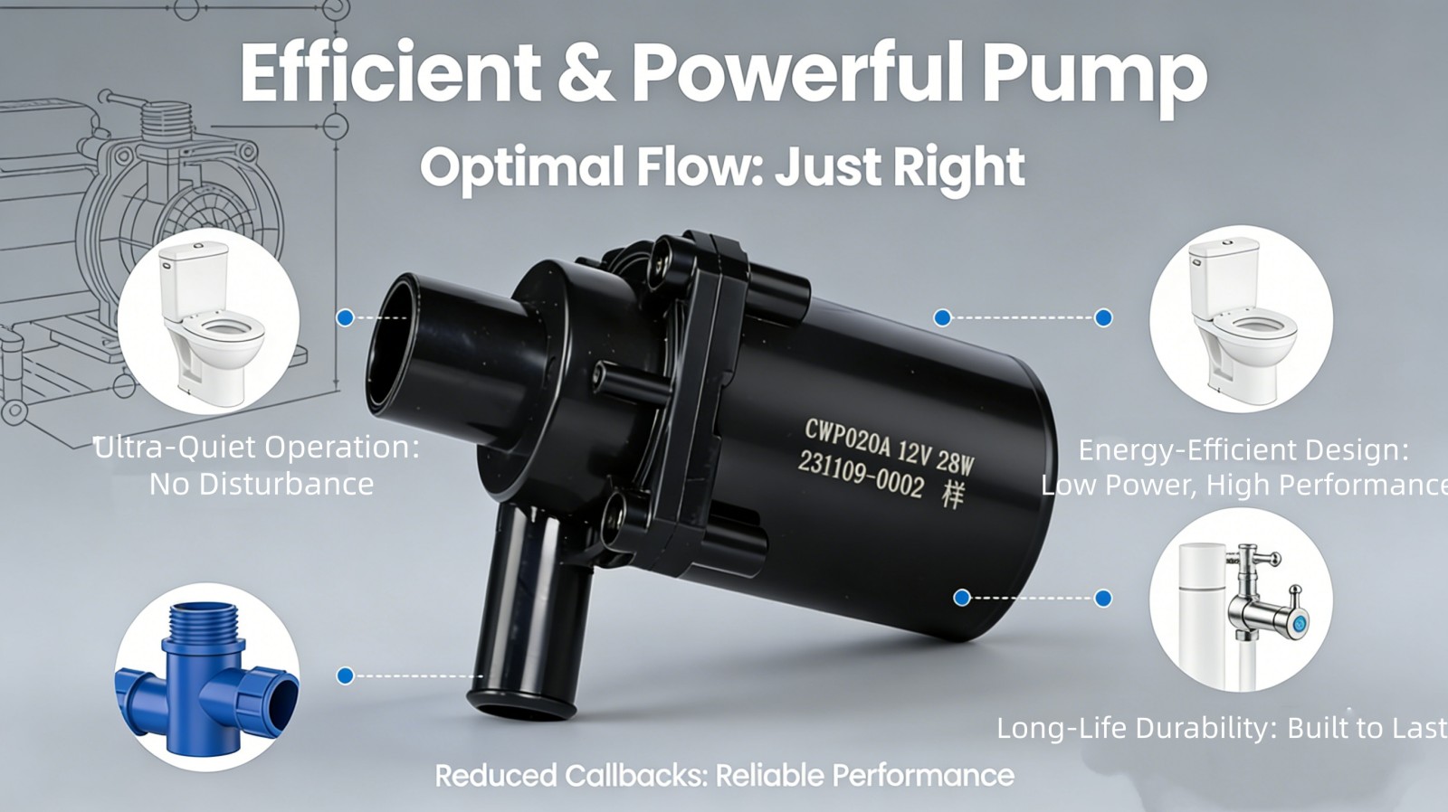 12V High Pressure Electric Solar Water Pump-1 (4)