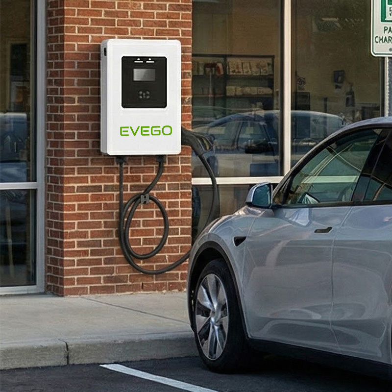 Evego 14kw Carregador Rápido de EV Montado na Parede DC EV Pedestal Instalação Fácil Uso Comercial e Residencial