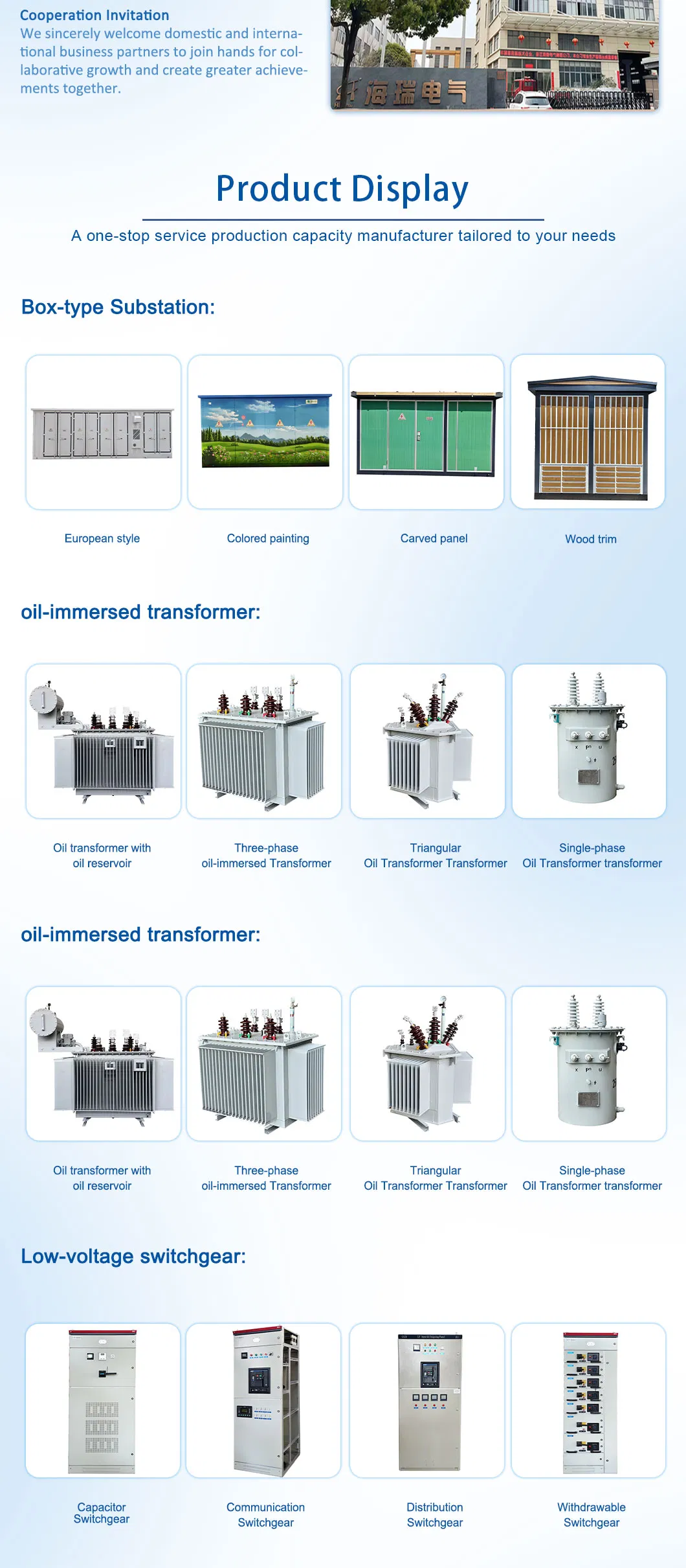 Transformador Elétrico Imerso em Óleo Distribuição de Energia Transformador Mv-Hv 2