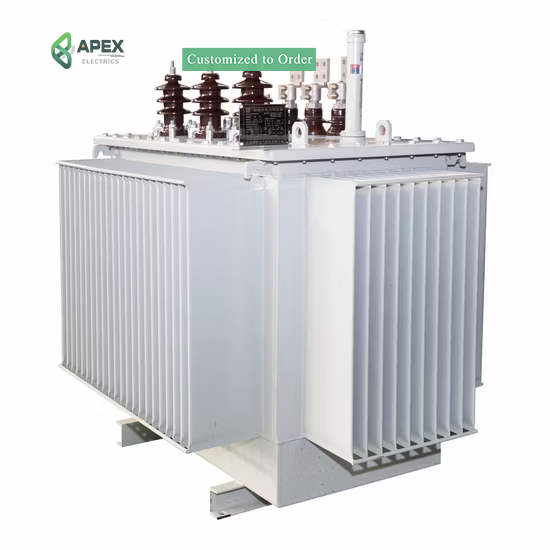 100kVA 200kVA 315kVA Transformador Elétrico Imerso em Óleo Tipo Trifásico com Enrolamento de Cobre para Distribuição de Energia