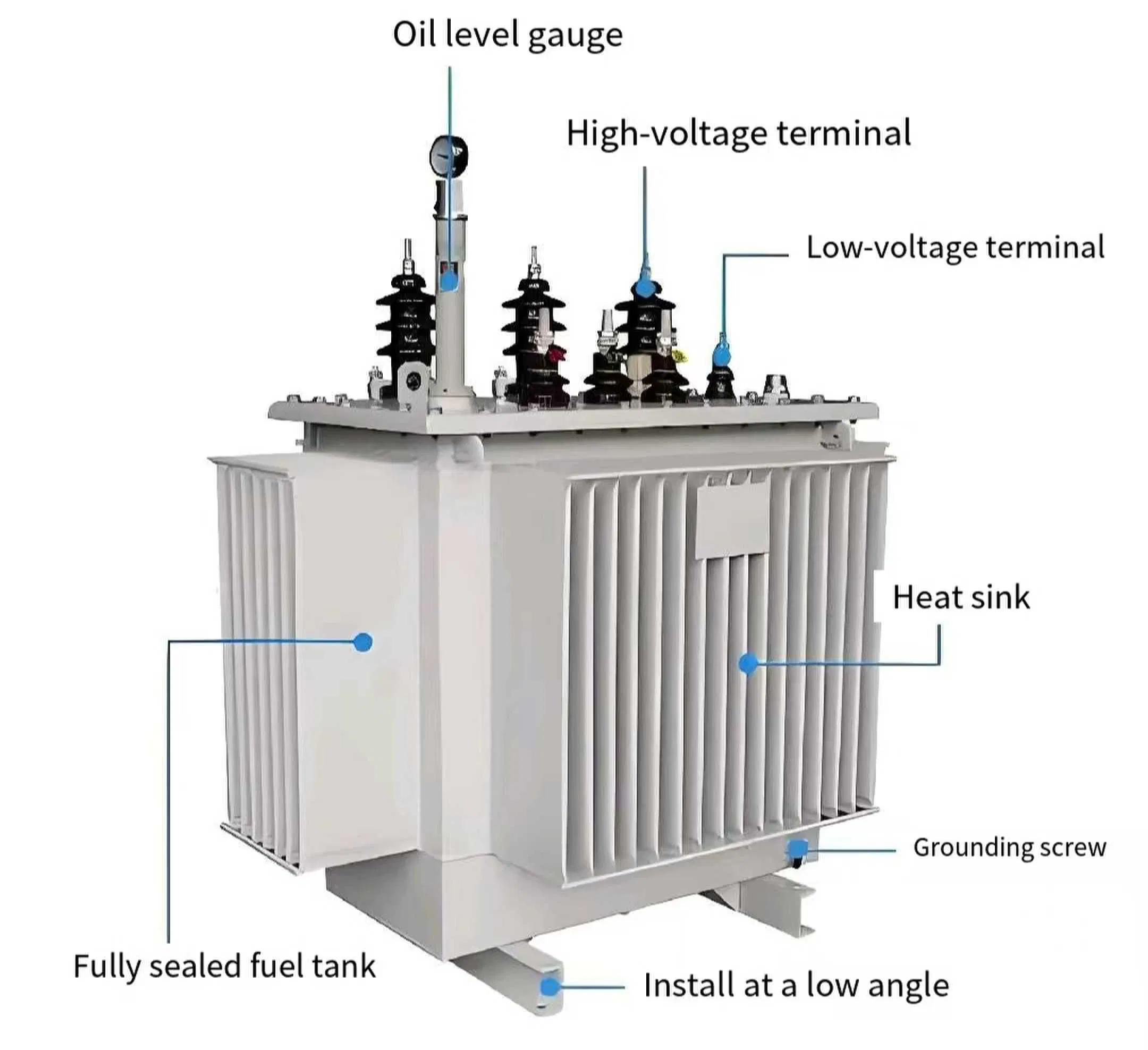 Vendas Diretas de Fábrica de Transformador Retificador Imerso em Óleo 500kVA Eficiente em Energia S11/S13/S20 Série