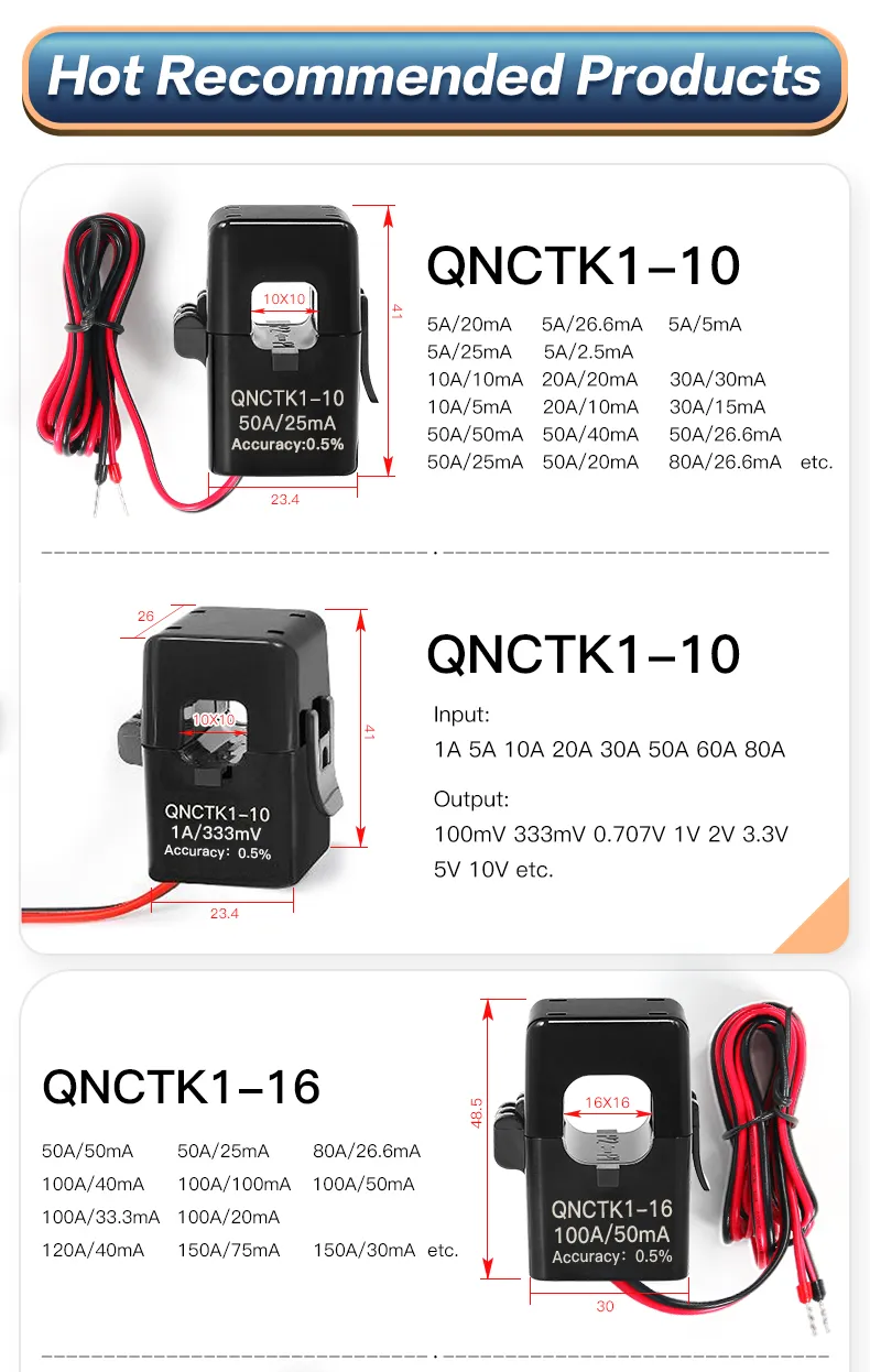 Sensor de Tipo Aberto Braçadeira CT Transformador de Corrente de Núcleo Dividido - 3