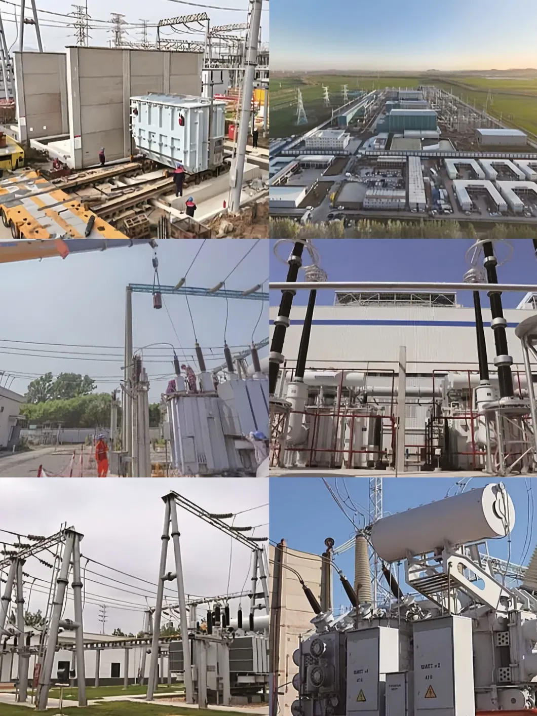 Transformador em subestação elétrica comercial