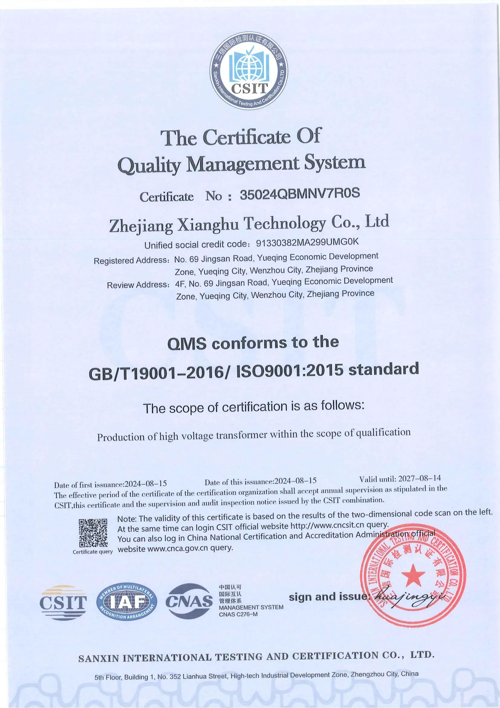 Certificação ISO9001:2015