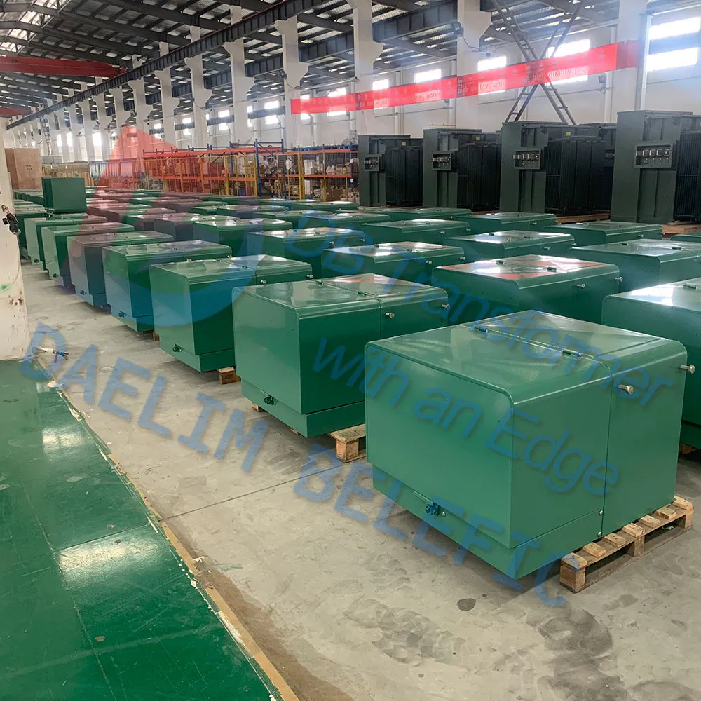 Transformador Pedestal Monofásico 75kVA 100kVA 12000V para 208/120V Transformador Montado em Base Monofásico