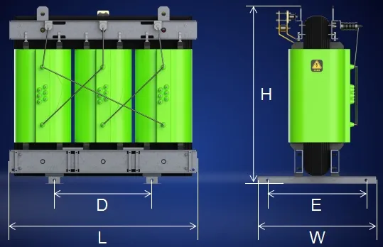 Transformador Elétrico Seco de Resina Inteligente para Subestação de Energia