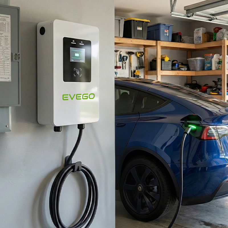 Evego 14kw Carregador Rápido de EV Montado na Parede DC EV Pedestal Instalação Fácil Uso Comercial e Residencial