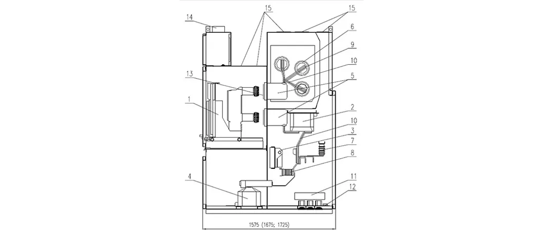 Kyn28-12kv Painel de Distribuição de Energia Clad Metal HV Diagrama