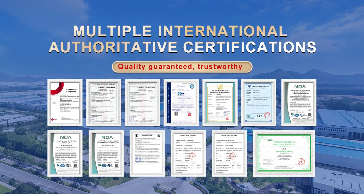 Certificações do Transformador