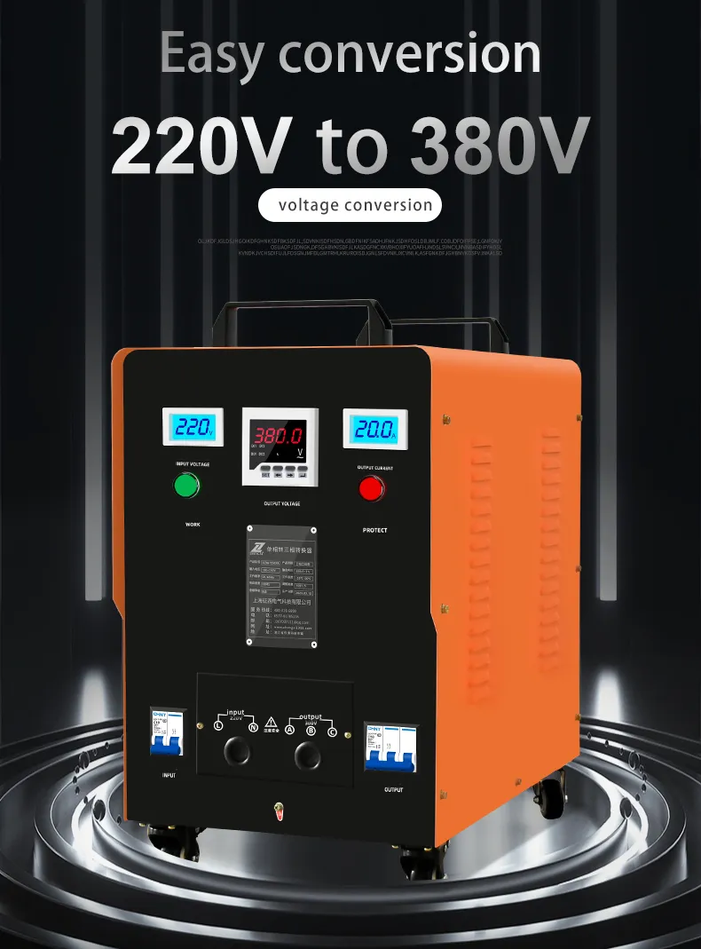 20kVA 220V-80V Transformador Portátil de Conversão de Tensão de Monofásico para Trifásico