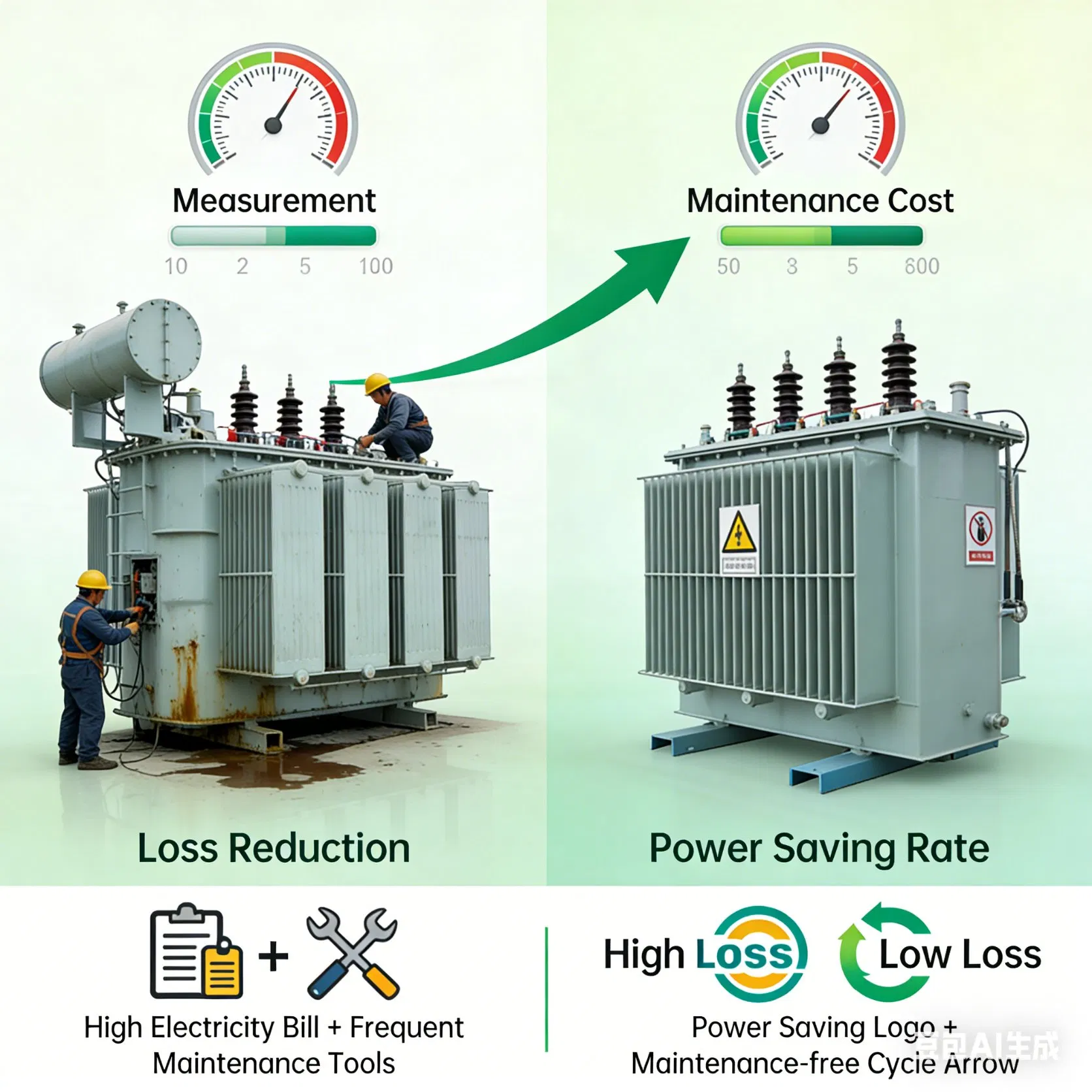 Distribuição de Energia Chbpower Subestação Compacta de Alta Tensão Trifásica Transformador Imerso em Óleo Elétrico Toroidal de Isolamento de Corrente 110kVA Alumínio Cobre