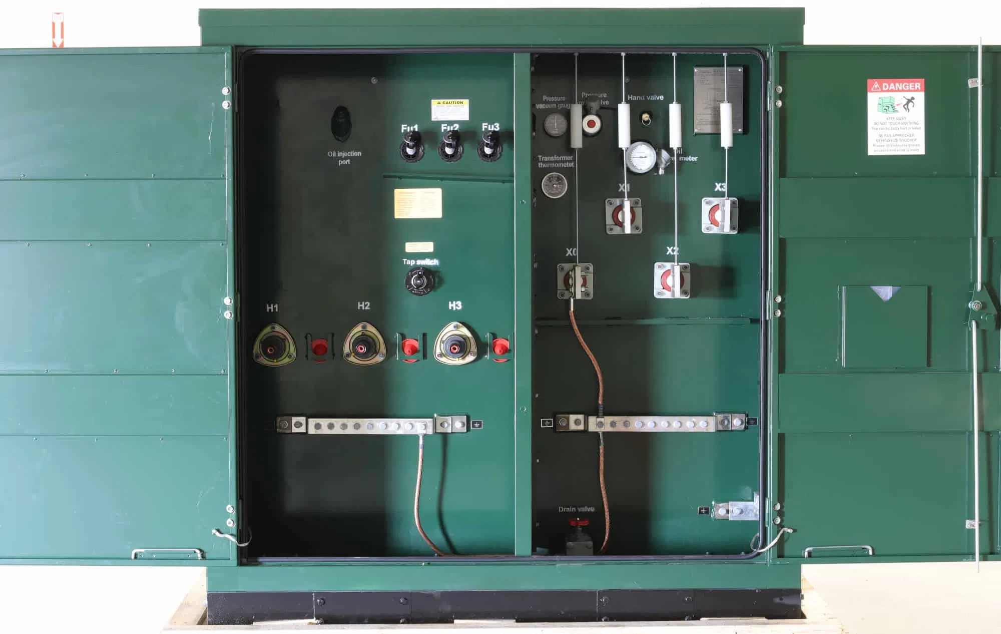 Transformador de Pedestal 100kVA 300kVA 500kVA 1000kVA Trifásico 12470V Transformador Montado em Base