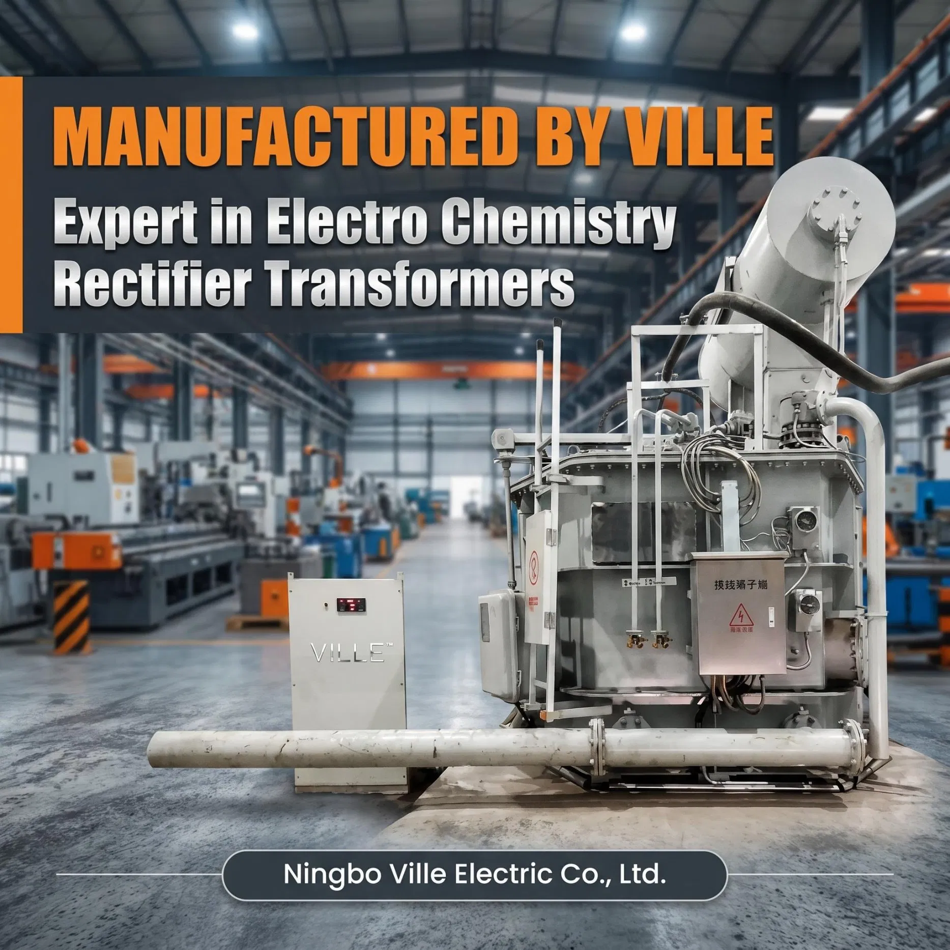 13000kVA 35kv Transformador Retificador Eletroquímico Imerso em Óleo, 110-135VDC 48ka 6-Phase Transformador de Deslocamento de Fase para Fornecimento de Energia DC em Química de Cloro e Álcalis