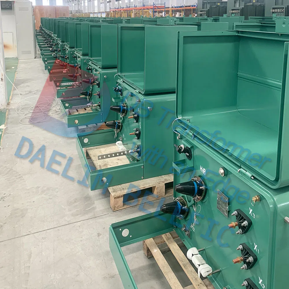 Transformador Pedestal Monofásico 75kVA 100kVA 12000V para 208/120V Transformador Montado em Base Monofásico