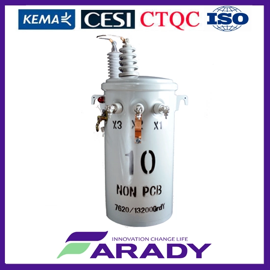 10 kVA Aéreo 2400/4160y V - 120/240 V Transformador Monofásico