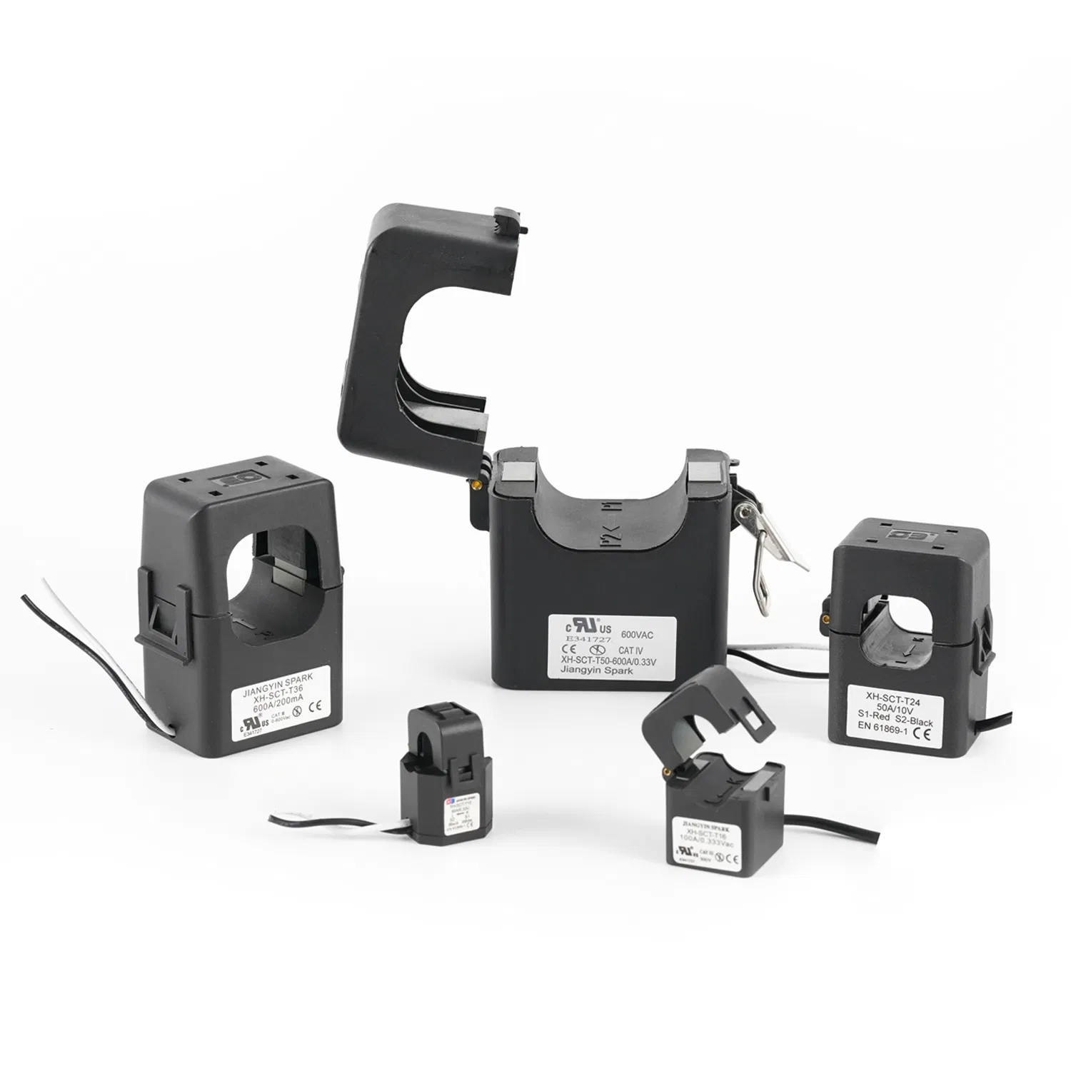 Sensor de Clip UL Xh-Sct-T16 120A 40mA 100A 33.3mA 333mv Transformador de Corrente de Núcleo Dividido CT