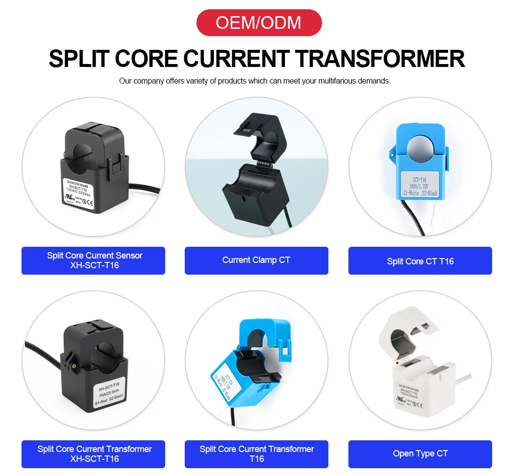 Transformador de Corrente de Núcleo Dividido CT