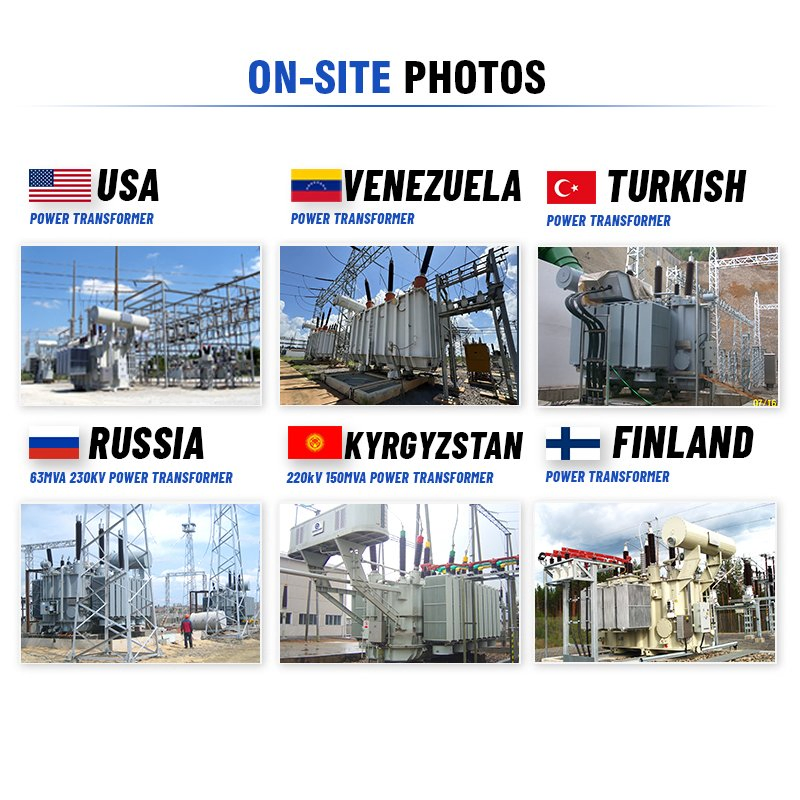 35kv-363kv 3.15kv-66kv 2000kVA-300mva Transformador de Potência Elétrico de Alta Tensão Imerso em Óleo para Subestação Grande