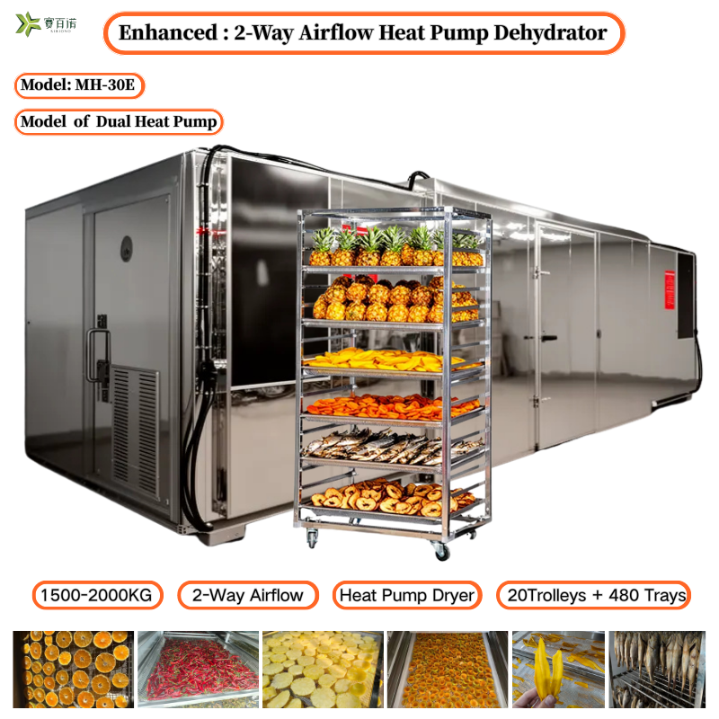 1500KG/Batch MH-30E Commercial Garlic Dehydrator, Professional Heat Pump Vegetable Dryer &amp; Food Processing Equipment