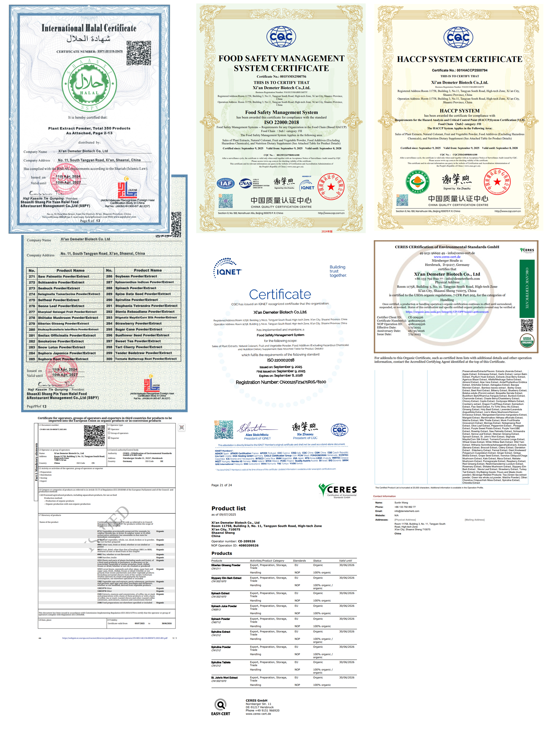 Quality Certificate