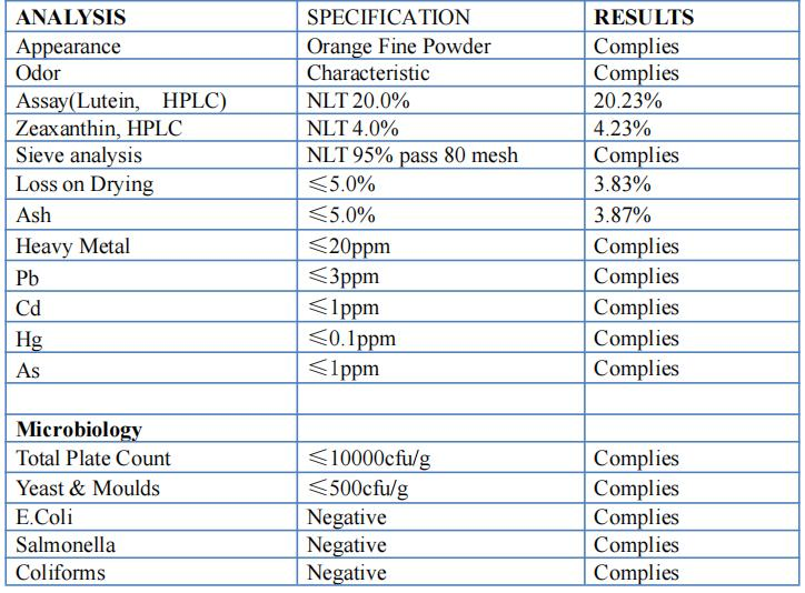 High Quality Marigold Extract Powder with Lutein Zeaxanthin Tagetes Erecta 100% Natural Marigold Flower Extract