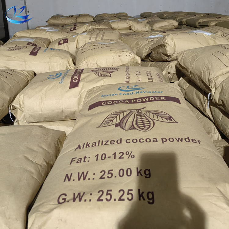 Wholesale High Quality Pure Ghana Dark Brown Alkalized Cocoa Powder Fat 10-12% 25kg Packing