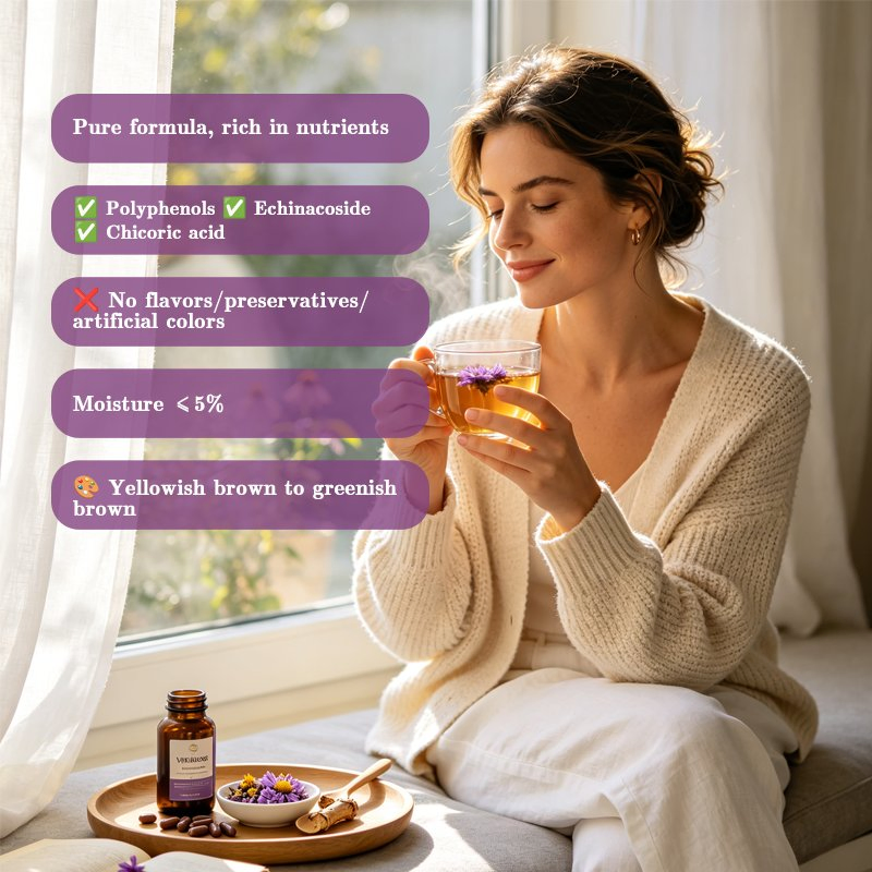 High Quality Echinacea Extract 7% Polyphenols by HPLC for Nutraceutical Production
