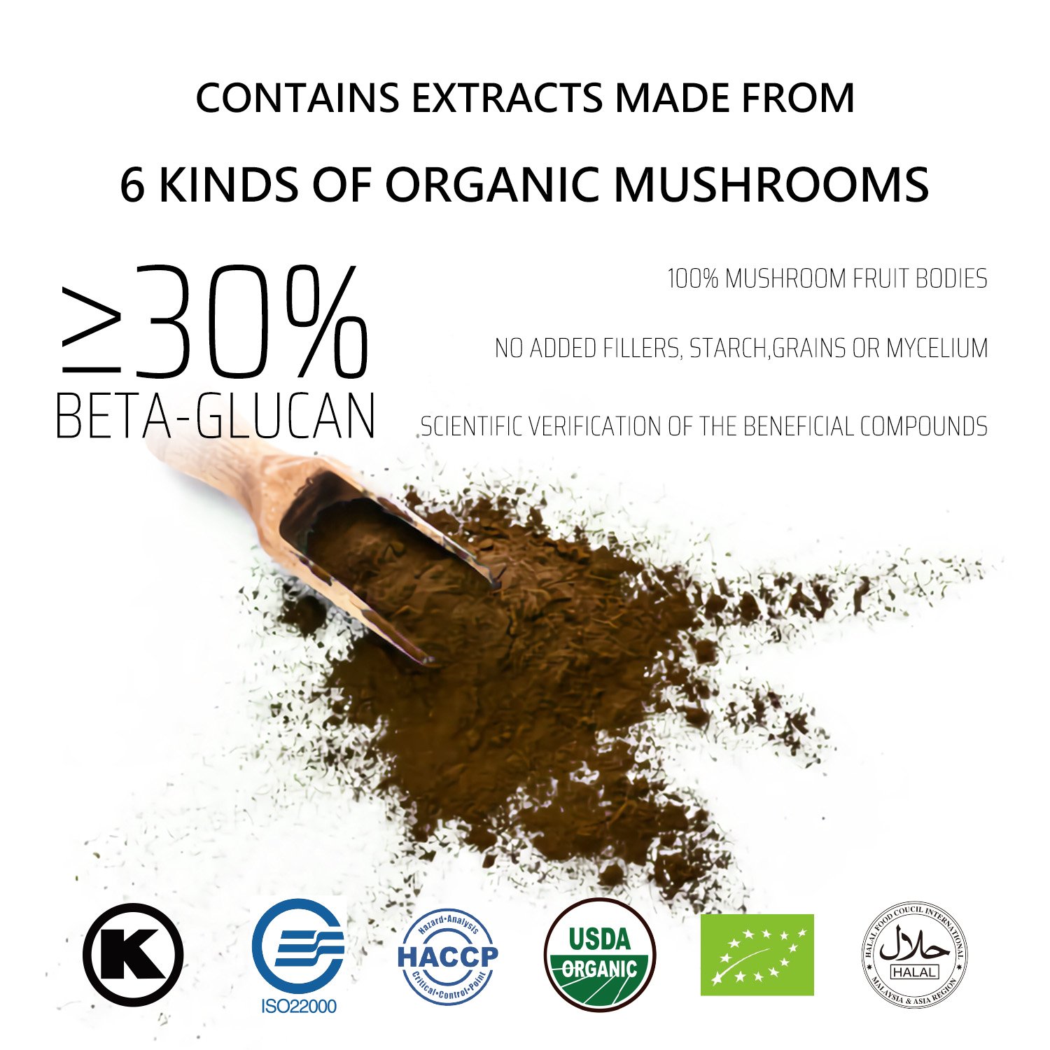 Private Label OEM Organic 12 in 1 Powerful Mix Mushroom Extract Powder Blend Lions Mane,Cordyceps,Reishi,Chaga,Turkey Tail