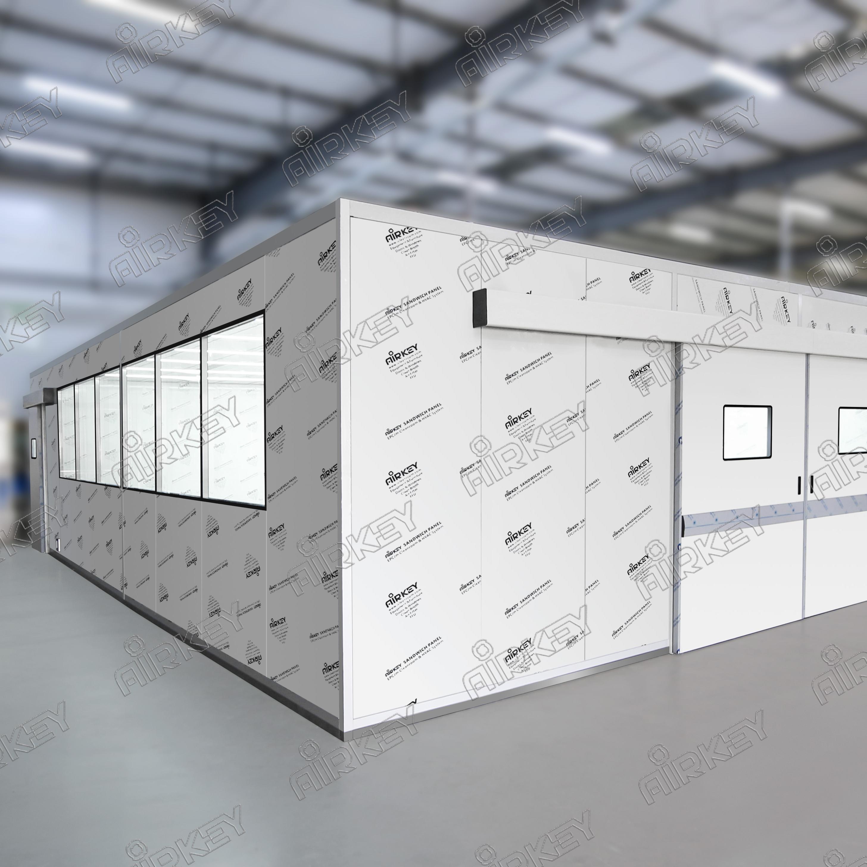 Portable ISO 5 EC FFU Sliding Door HVAC Biology Laboratory Mushroom Modular Clean Room