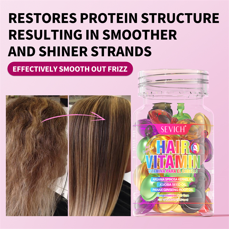 SEVICH Hair Oil Capsules Custom Anti Loss Smooth Vitamin Natural Oil Hair Growth Care Capsule Organic Health Hair Capsule