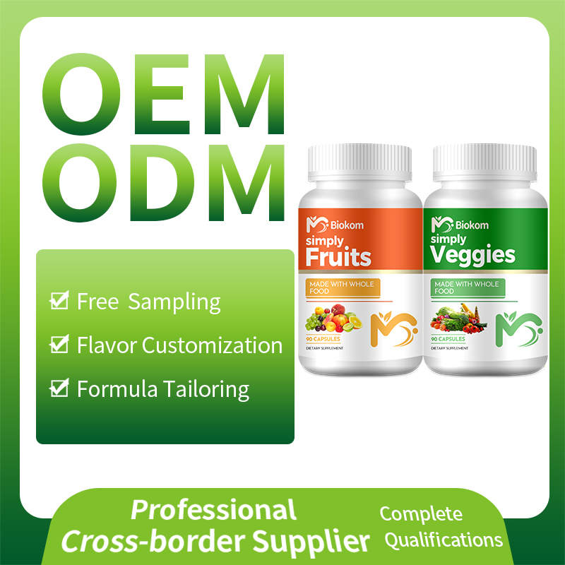 Wholesale OEM Private Label Vitamins And Minerals Herbal Extract Supplement Manufacturers Vegan Fruits And Vegetable Capsules