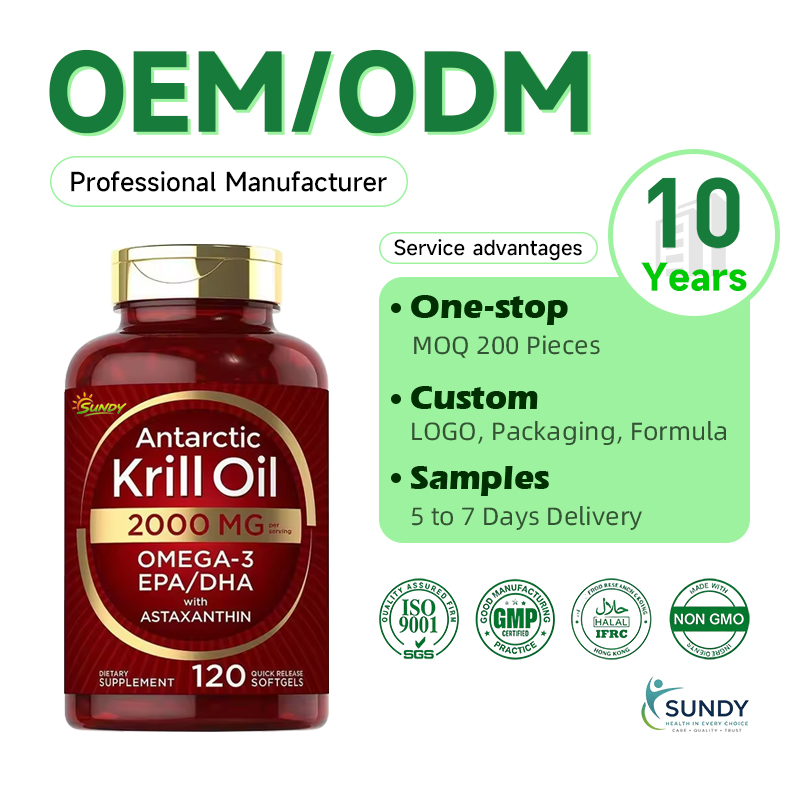 OEM/ODM Marine Source Extract Softgel Capsules Natural Omega Herbal Supplement DHA Astaxanthin Concentrated