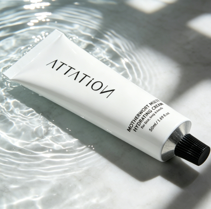 ATTATION Motherwort Multi-Hydrating &amp; Barrier-Strengthening Daily Facial Cream With Korean Botanicals Rich Texture &amp; Dermal Care