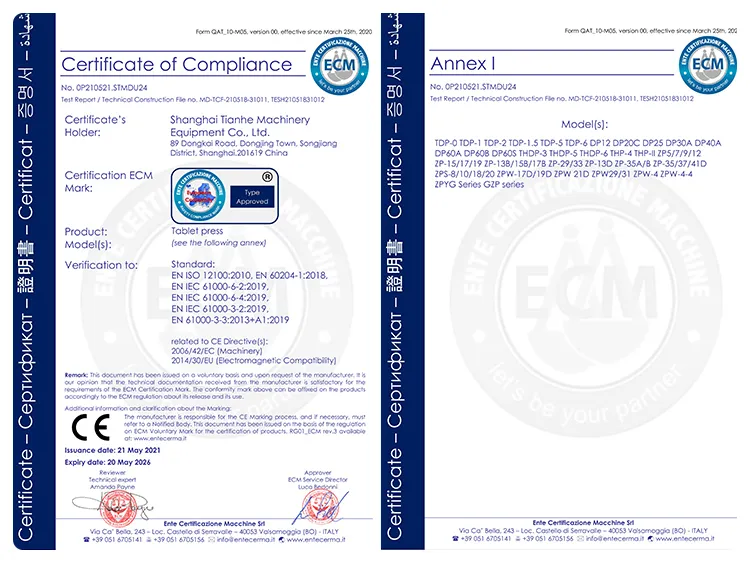 Automatic Hot Equipment for Extraction of Herbal Extracts Vacuum Concentrator Certificate 2