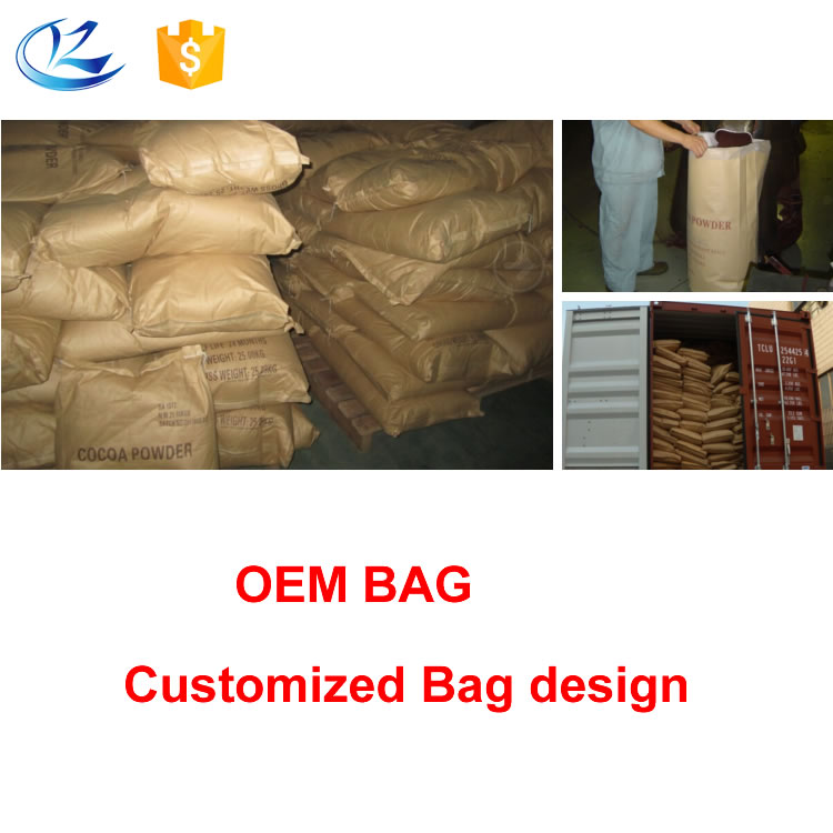 Wholesale High Quality Pure Ghana Dark Brown Alkalized Cocoa Powder Fat 10-12% 25kg Packing