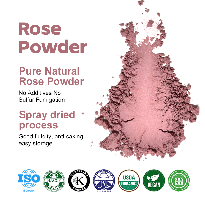 AMULYN Premium Food Grade 100% Natural Rose Petal Herbal Extract Powder Concentrated Rose Pollen Powder Vitamin Extraction