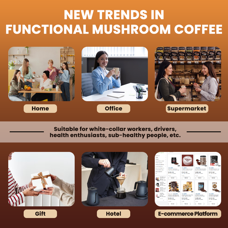 LIFEWORTH Professional R&amp;D Mushroom Coffee Manufacturer, 1000+ Mature Formulas, Custom Blend Lion's Mane Chaga Cordyceps Powder