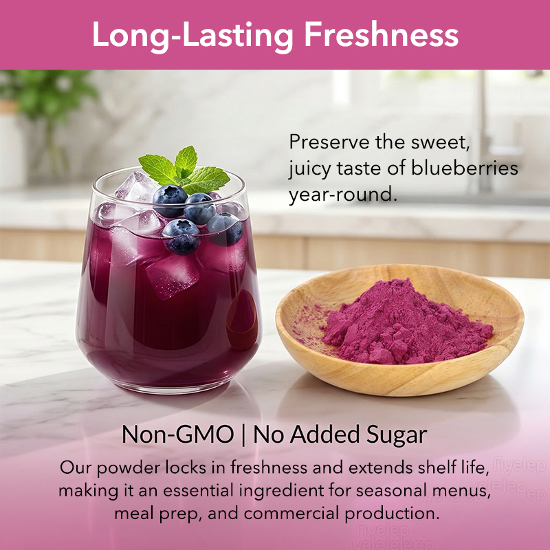 AMULYN Natural Organic Freeze Dried Wild Blueberry Herbal Extract Powder HPLC Testing Vacuum Packed Food Grade Anthocyanins