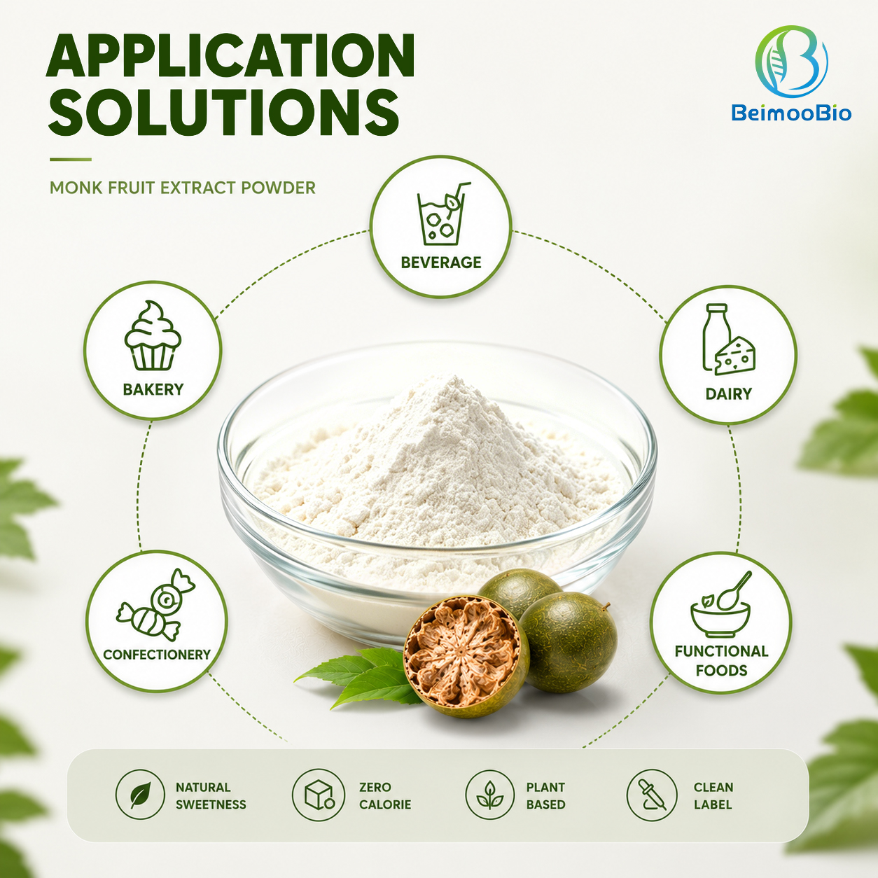 High Quality Monk Fruit Extract MV 50% For Healthy Wellness Supplement Raw Material US UK Europe Market Quality Verified