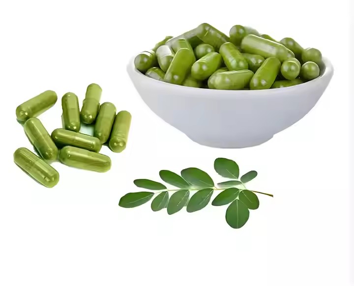 OEM Hot Selling Healthcare Moringa Leaf Extract Capsule Dietary Supplement 120Caps