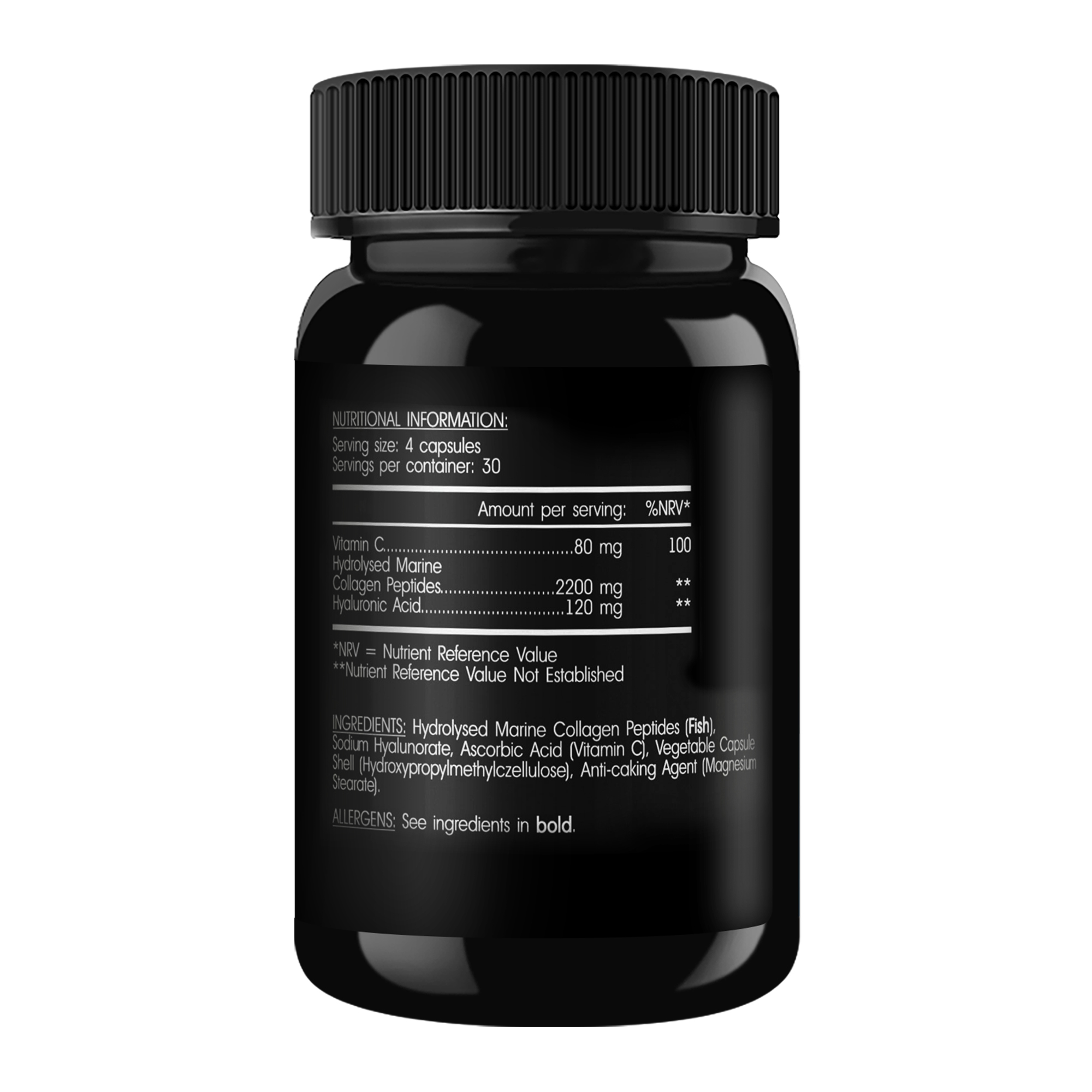 Premium Marine Collagen Plant Extracts with Hyaluronic Acid Collagen Supplement for Skin, Hair, Nails Marine Collagen Capsules