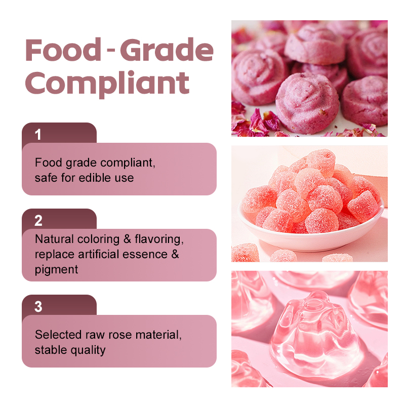AMULYN Premium Food Grade 100% Natural Rose Petal Herbal Extract Powder Concentrated Rose Pollen Powder Vitamin Extraction