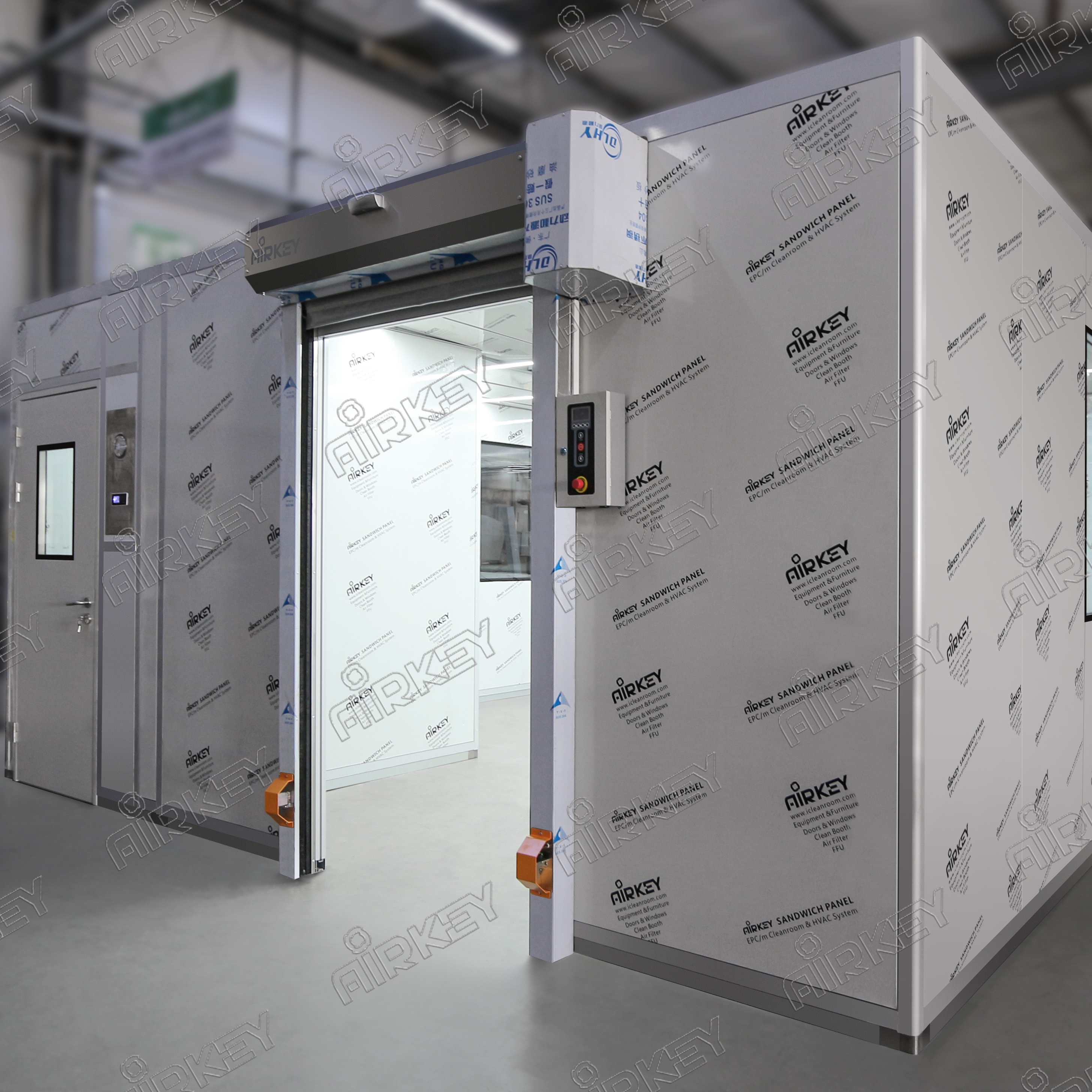 Portable ISO 5 EC FFU Sliding Door HVAC Biology Laboratory Mushroom Modular Clean Room