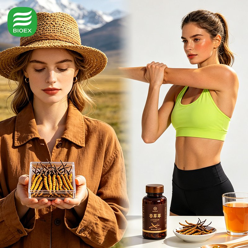 Pure Natural Cordyceps Extract Standardized Cordycepin 8% and Polysaccharides 50% for Dietary Supplements