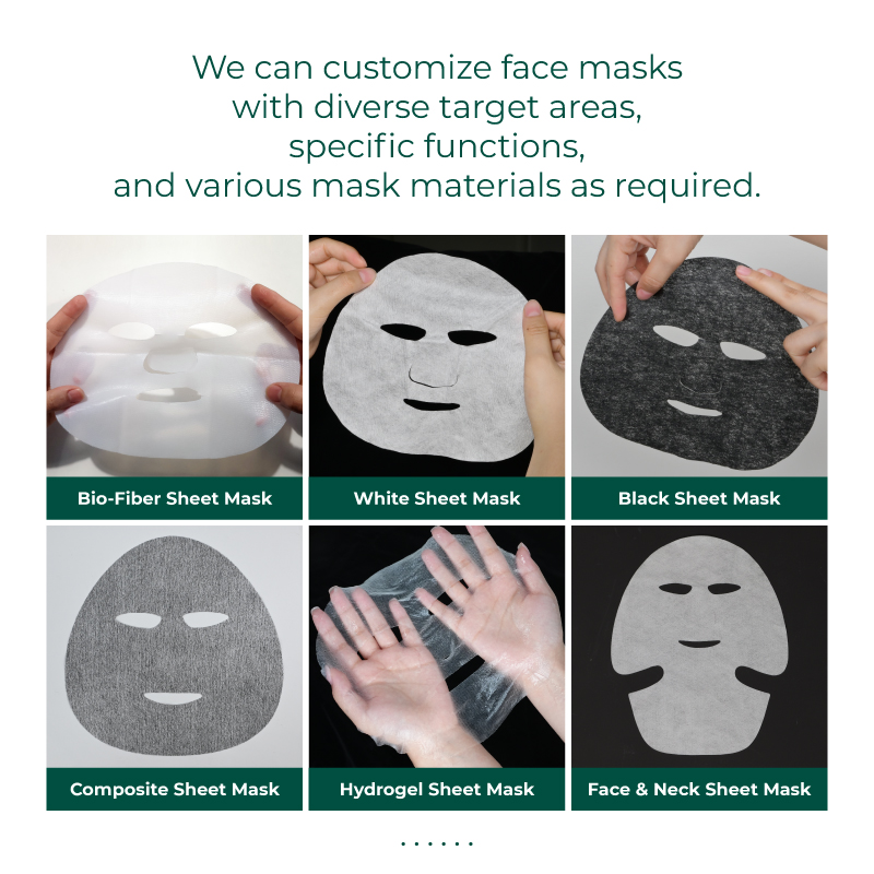 Private Label ODM Herbal Fruit-Infused Hyaluronic Acid Sheet Facial Mask for Face Neck-7A Antibacterial Antioxidant Hydrating